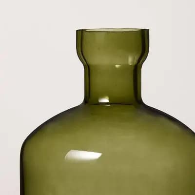 Hearth & Hand with Magnolia 14" Green Glass Vase - Hearth & Handâ„¢ with Magnolia [4.19 Pounds, 14.17 Inches (H) x 7.48 Inches (W), Glass]
