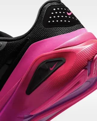 Nike Structure 26 Women's Road Running Shoes Black/Hyper Pink/Laser Crimson/Black [Weight: Approx. 262g/9.2oz (Women’s US 8), Heel-to-toe drop: 10mm, Black/Hyper Pink/Laser Crimson