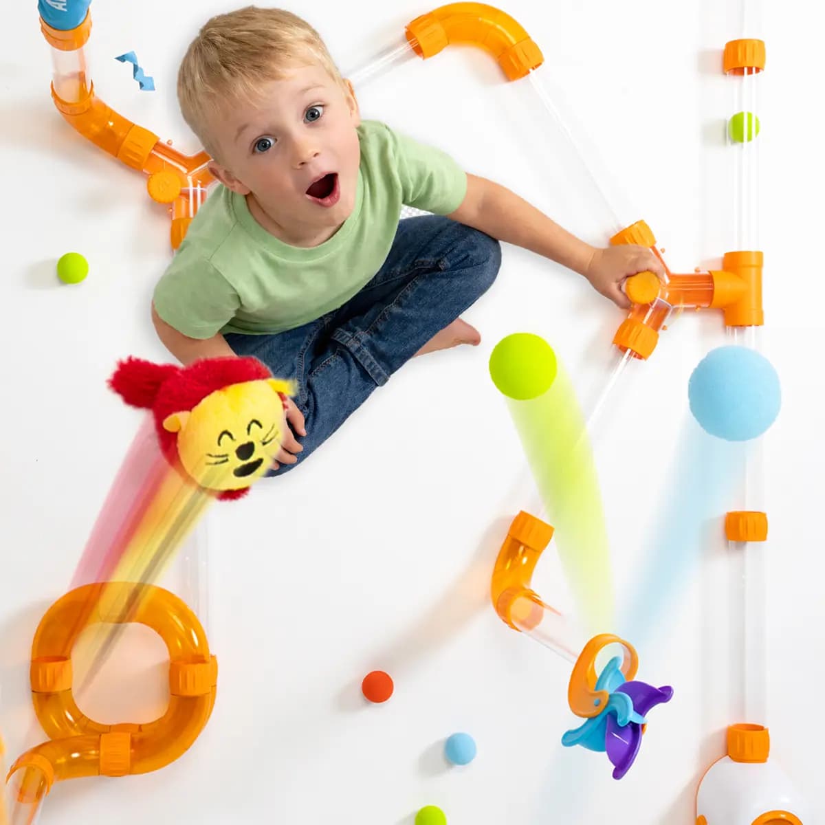 Fat Brain Toys Air Toobz Switch Direction-Changing Accessory for Air Toobz Play System, Ages 3 and Up [Directional switch to add to your Air Toobz contraptions, Encourages spatial 