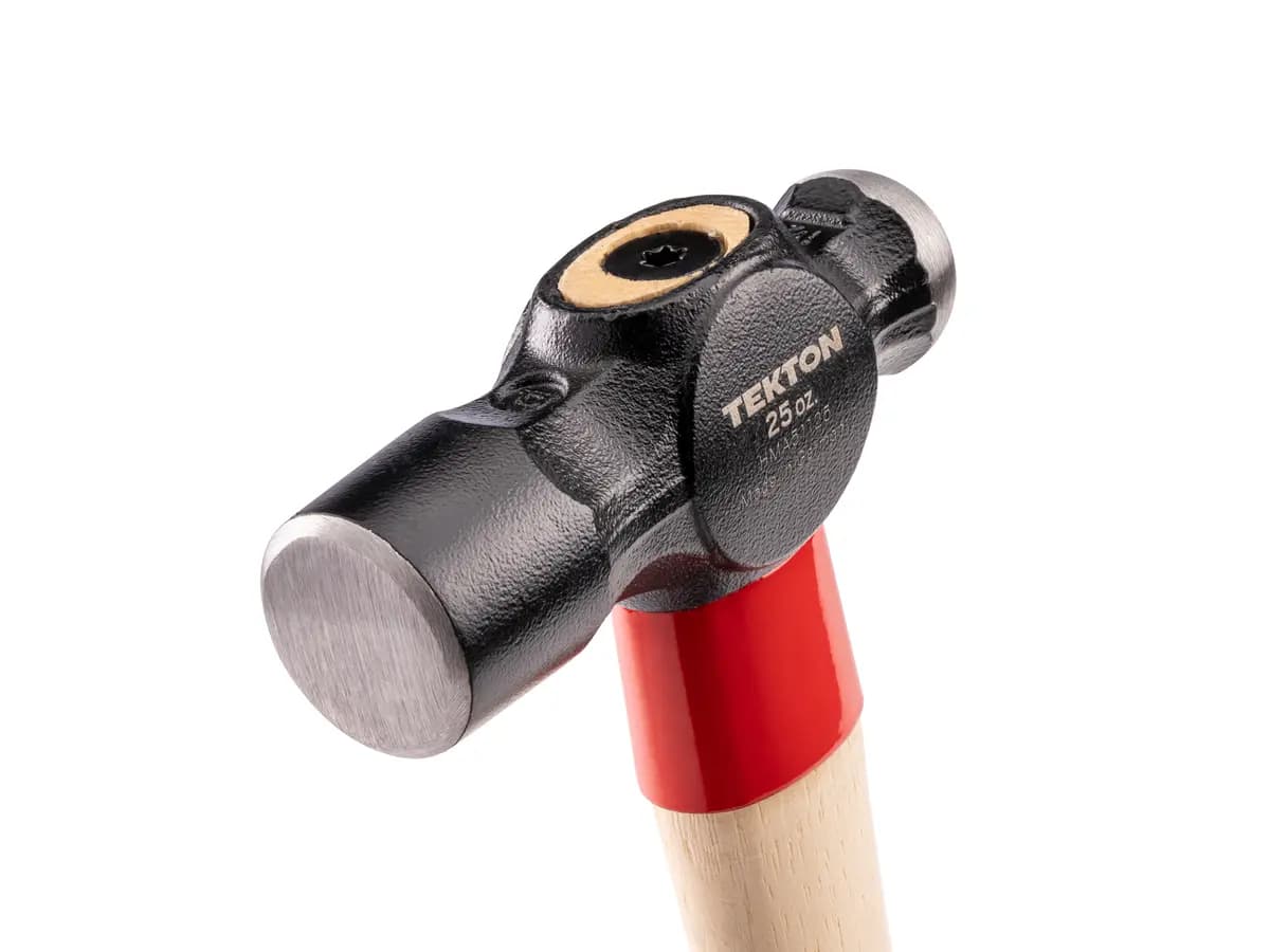TEKTON 25 oz. Ball Peen Hammer [A. Length (in.) 13.0, B. Width (in.) 4.6, C. Height (in.) 1.3]