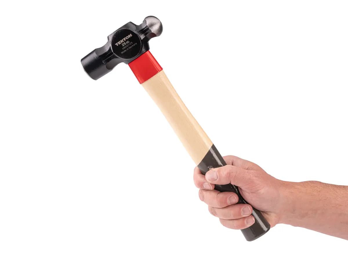 TEKTON 25 oz. Ball Peen Hammer [A. Length (in.) 13.0, B. Width (in.) 4.6, C. Height (in.) 1.3]
