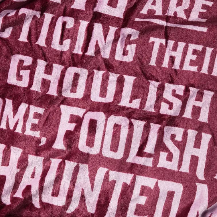 Disney The Haunted Mansion Glow-in-the-Dark Two-Sided Throw Blanket, 50x60 [Dimensions 50'' W x 60'' H, Material 100% polyester., Item number 1HGN5332]