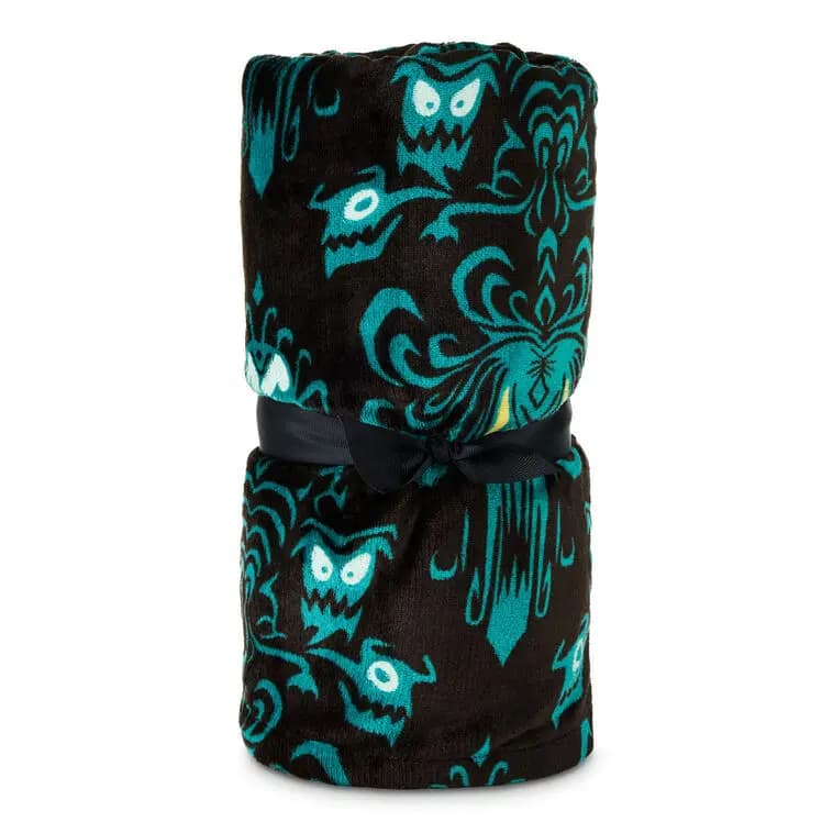 Disney The Haunted Mansion Glow-in-the-Dark Two-Sided Throw Blanket, 50x60 [Dimensions 50'' W x 60'' H, Material 100% polyester., Item number 1HGN5332]