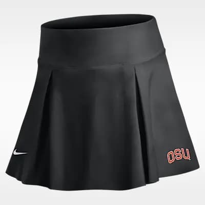 Oregon State Women's Nike College Club Skirt Black [Black, Liner shorts provide comfortable coverage., 79% polyester/21% spandex.]