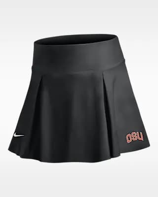 Oregon State Women's Nike College Club Skirt Black [Black, Liner shorts provide comfortable coverage., 79% polyester/21% spandex.]