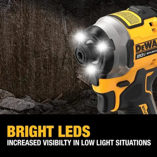 DEWALT ATOMIC 20V MAX Lithium-Ion Cordless 1/4 in. Brushless Impact Driver Kit, 5 Ah Battery, Charger, and Bag, DCF850P1 [Battery Amp Hours: 5 Ah, Battery Power Type: Lithium Ion, 