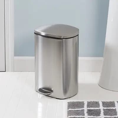 Honey-Can-Do Honey Can Do Trash Can, 7 Gallons [7 gallon, Stainless Steel, 4.5 pounds]