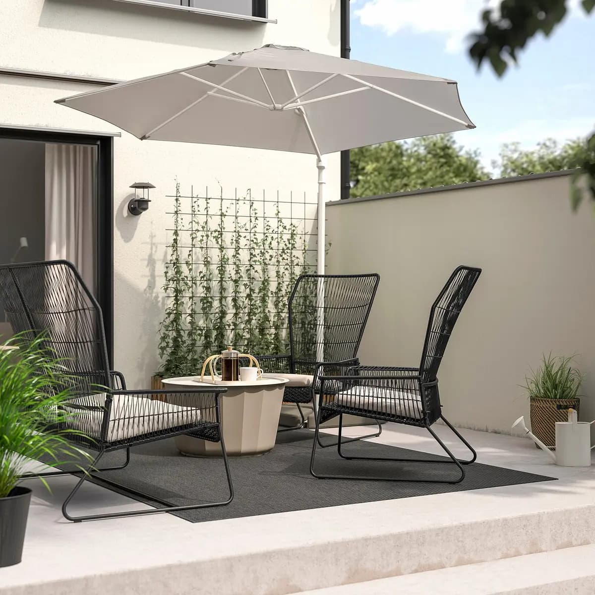 IKEA TALLSKÄR Armchair, outdoor, anthracite [Width 32 5/8 ", Depth 32 1/4 ", Height 41 3/4 "]