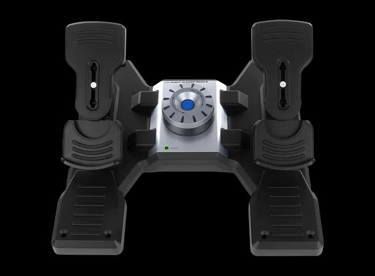 Logitech Flight Sim Rudder Pedals - Black [6.61 in (16.8 cm), 15.87 in (40.3 cm), 12.2 in (31 cm)]