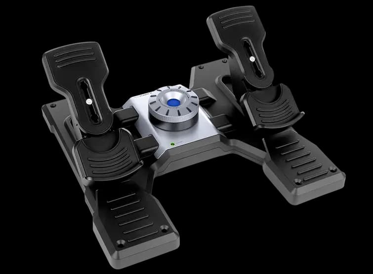 Logitech Flight Sim Rudder Pedals - Black [6.61 in (16.8 cm), 15.87 in (40.3 cm), 12.2 in (31 cm)]