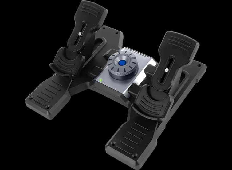 Logitech Flight Sim Rudder Pedals - Black [6.61 in (16.8 cm), 15.87 in (40.3 cm), 12.2 in (31 cm)]