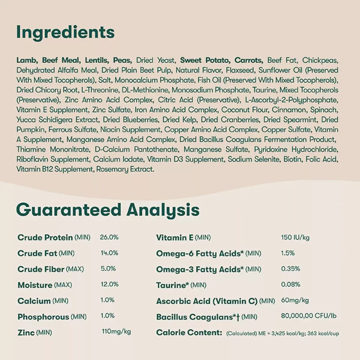 Jinx All Life Stages Grain-Free Dry Dog Food - Lamb, Sweet Potato & Carrot [Species Dog, Brand Jinx, Food Type Kibble, Breed Size All]