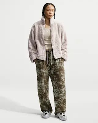 Nike Sportswear Essential Women's High-Pile Fleece Jacket Cream II/Sail [100% polyester, Machine wash, XS (0–2)-XXL (20–22)]