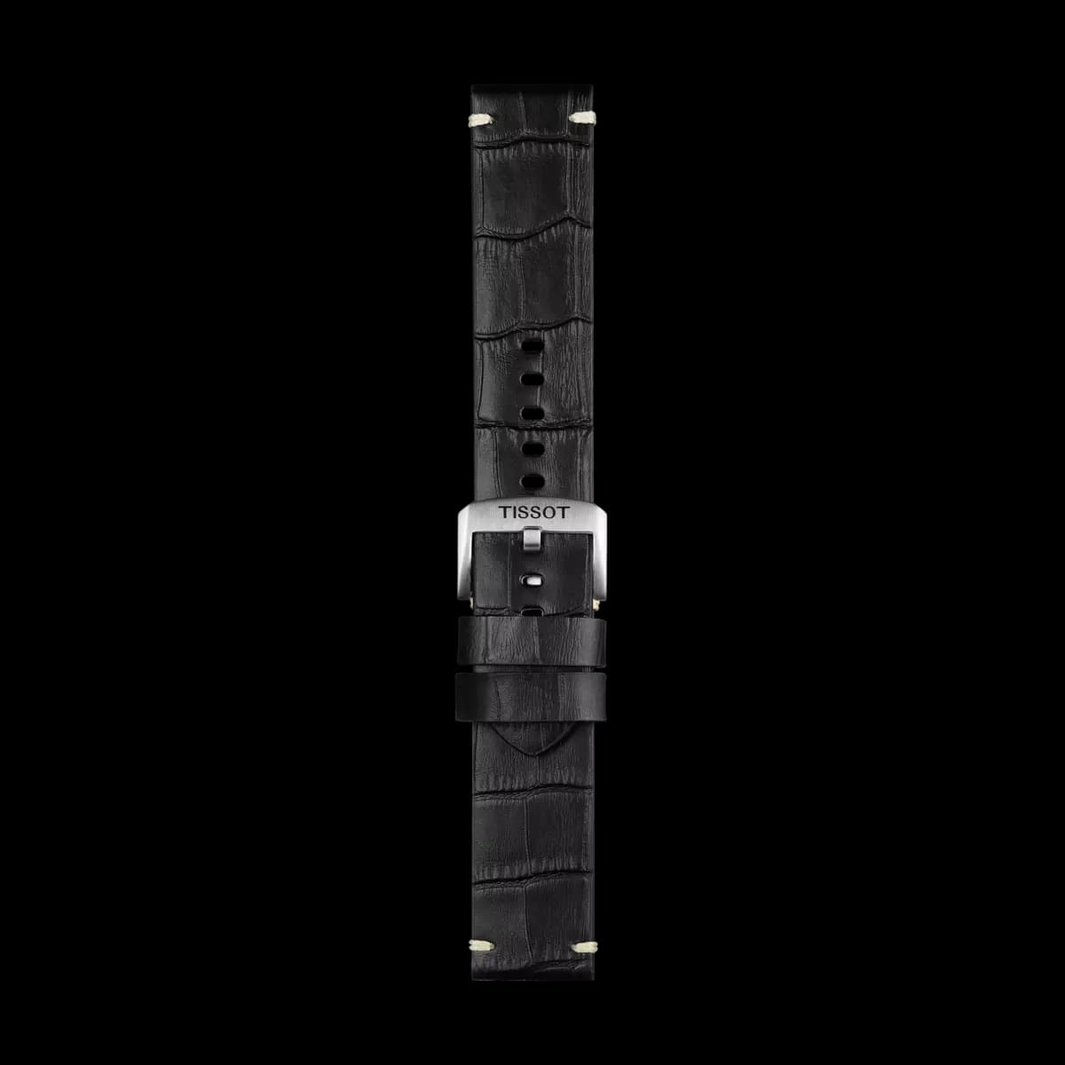 Tissot Official Black Leather Strap Lugs 22 mm [Leather, Black, 22.00]