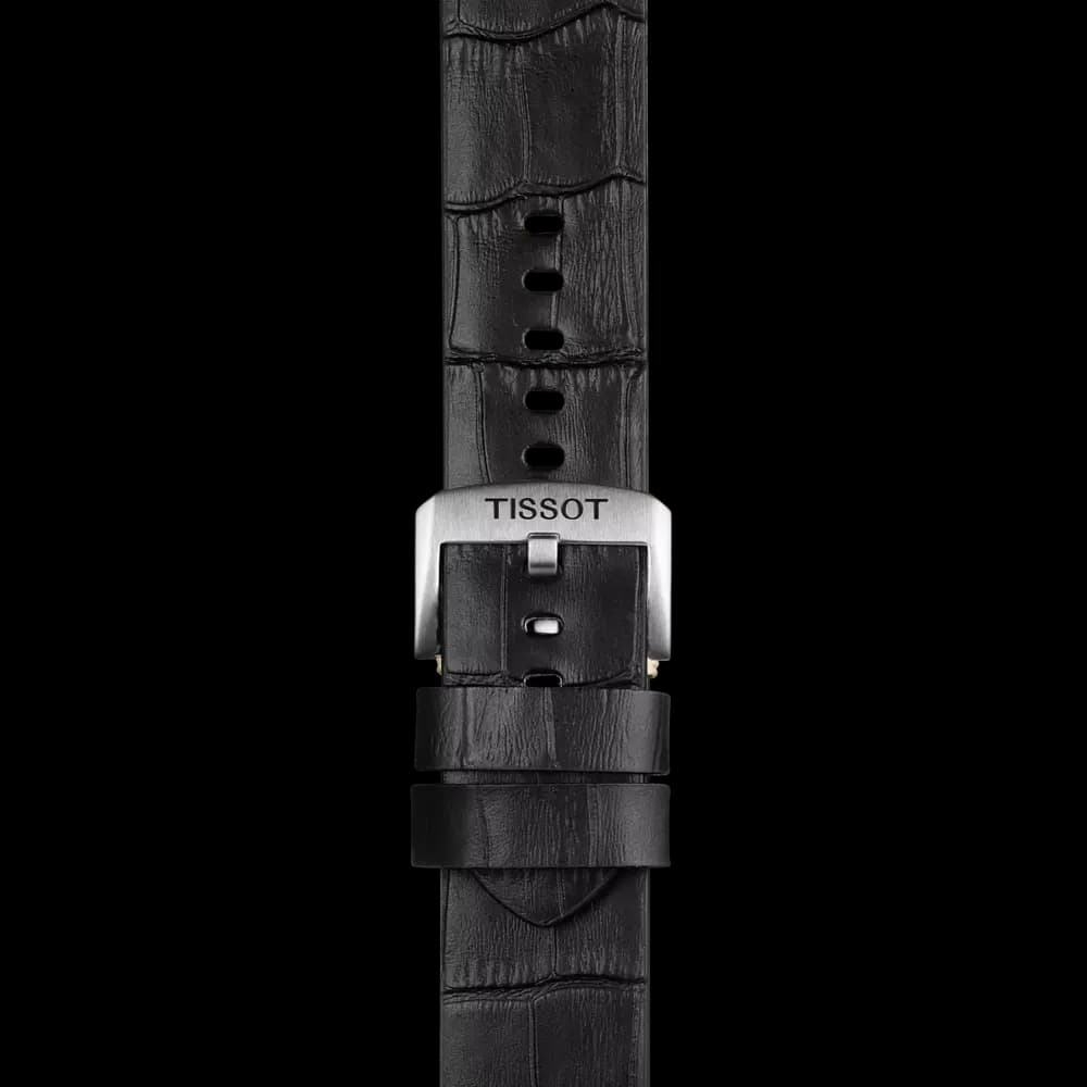 Tissot Official Black Leather Strap Lugs 22 mm [Leather, Black, 22.00]