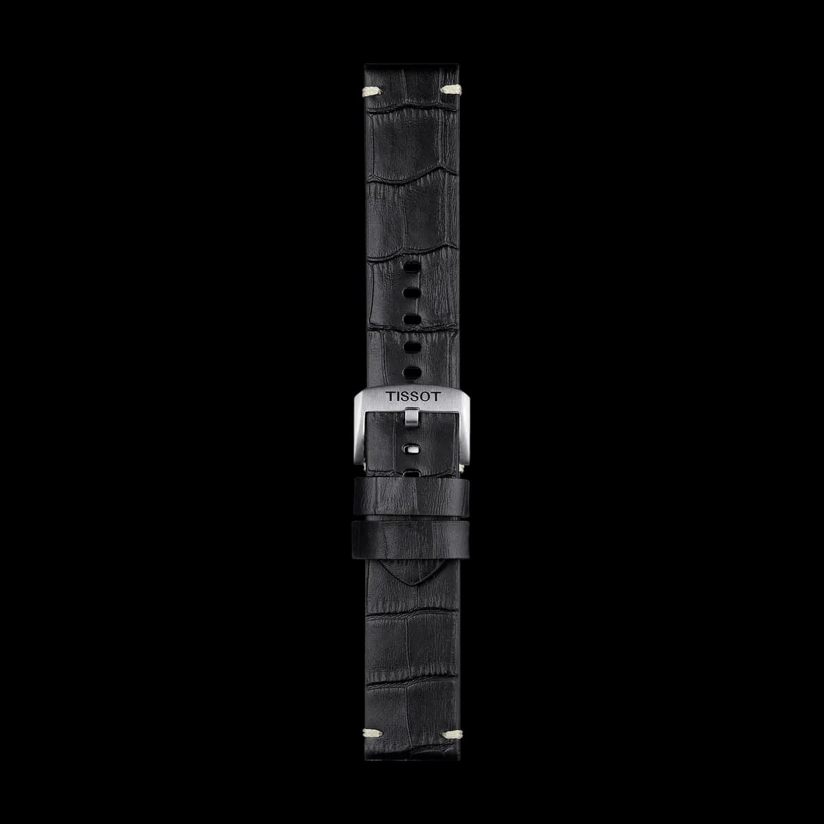 Tissot Official Black Leather Strap Lugs 22 mm [Leather, Black, 22.00]