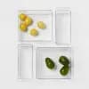 4pc Fridge & Pantry Bin Storage Set Clear - Brightroom™ [2.72 Pounds, BPA-Free, Hand Wash, Freezer-Safe]