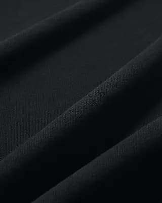 Nike Studio Fleece Medium Weight Women's Loose Pleated Snap Pants Total Black/Sail [Body: 80% Cotton/20% Polyester. Pocket Bags: 100% Cotton., Machine wash, XXS (00)-XXL (20–22)]