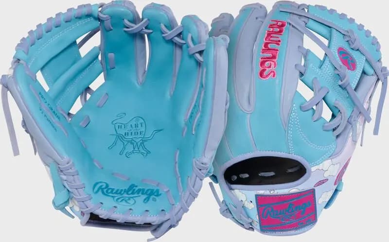 Rawlings Rawlings Icon Fest Heart of the Hide Columbia Blue/Periwinkle 11.5-Inch Infield Glove, Right Hand Throw [R00721359, Conventional, Icon Fest]