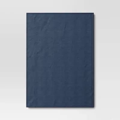 Threshold Chenille Throw Blanket with Faux Shearling Reverse Blue - Thresholdâ„¢: Lightweight, Knitted, 50x70 inches, Machine Washable [100% Recycled Polyester, Lightweight Fabric,