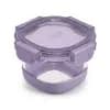 Ello 4pc 2c Glass Refresh Round Food Storage Container Set Purple: Oven, Microwave & Dishwasher Safe, Lifetime Warranty [Number of Pieces 4, Dimensions (Overall) 3.38 Inches (H) x 