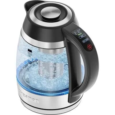 Chefman 1.8L Lightning Borosilicate Glass Electric Kettle [2.65 Pounds, 1.8 Liter, Plastic]