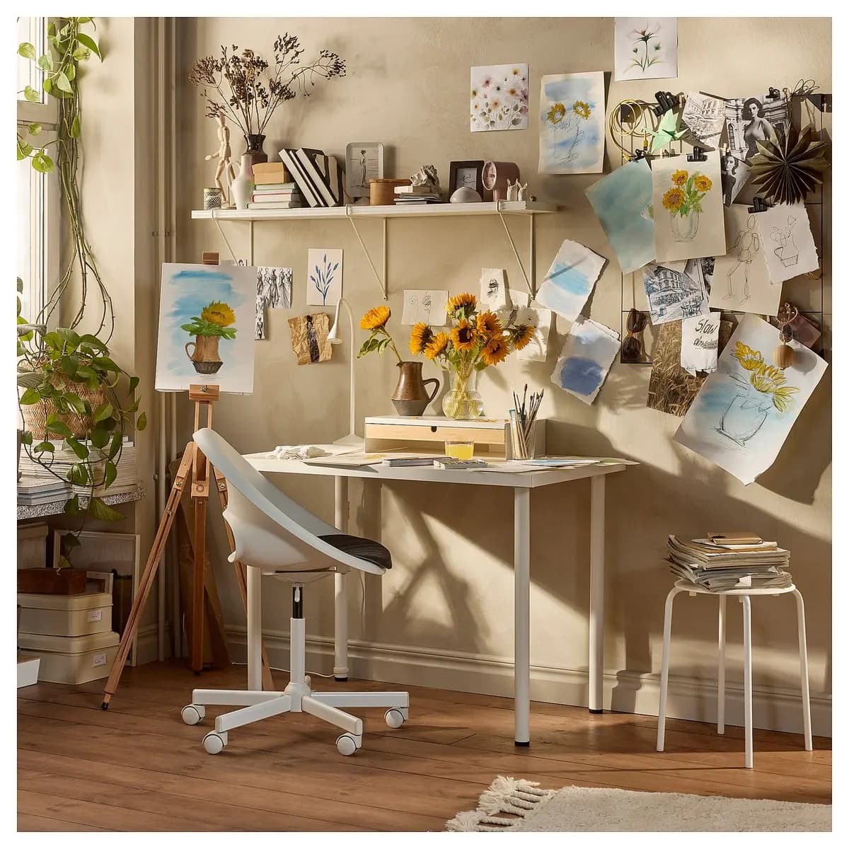 IKEA LAGKAPTEN / ADILS Desk, white 47 1/4x23 5/8 " [Max. load 110 lb, Length 47 1/4 ", Width 23 5/8 "]