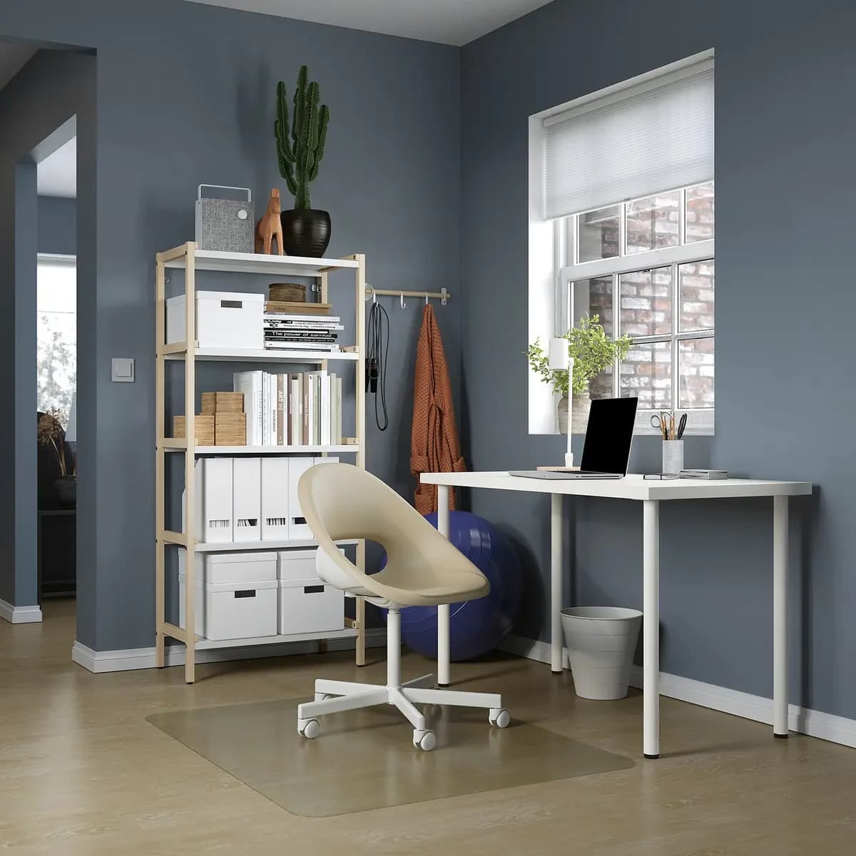 IKEA LAGKAPTEN / ADILS Desk, white 47 1/4x23 5/8 " [Max. load 110 lb, Length 47 1/4 ", Width 23 5/8 "]