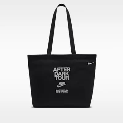 Nike Heritage 2.0 After Dark Tour Tote Bag (22L) Black/Hyper Pink/Reflect Silver [Black/Hyper Pink/Reflect Silver, 21" W x 14" H x 6" D, Internal key loop]