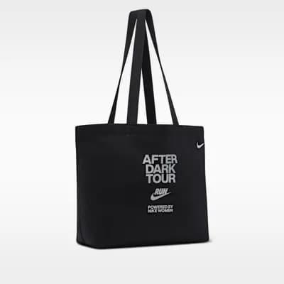 Nike Heritage 2.0 After Dark Tour Tote Bag (22L) Black/Hyper Pink/Reflect Silver [Black/Hyper Pink/Reflect Silver, 21" W x 14" H x 6" D, Internal key loop]