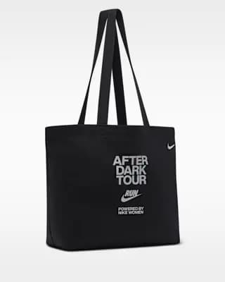 Nike Heritage 2.0 After Dark Tour Tote Bag (22L) Black/Hyper Pink/Reflect Silver [Black/Hyper Pink/Reflect Silver, 21" W x 14" H x 6" D, Internal key loop]