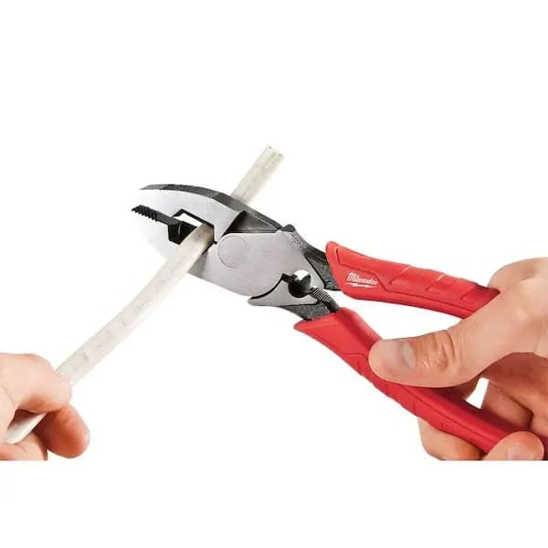 Milwaukee 9 in. High Leverage Lineman's Pliers with Crimper, 48-22-6100 [Electrical Tools Features: Handheld, Features: Adjustable,Anti-Rust, Hand Tool Type: Linesman Pliers]
