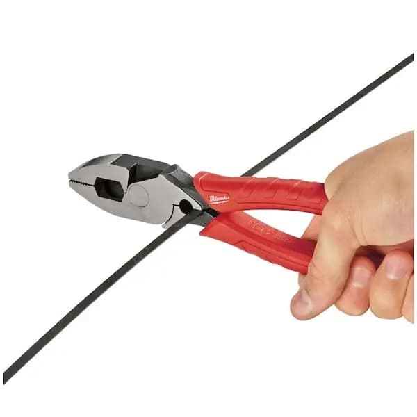 Milwaukee 9 in. High Leverage Lineman's Pliers with Crimper, 48-22-6100 [Electrical Tools Features: Handheld, Features: Adjustable,Anti-Rust, Hand Tool Type: Linesman Pliers]