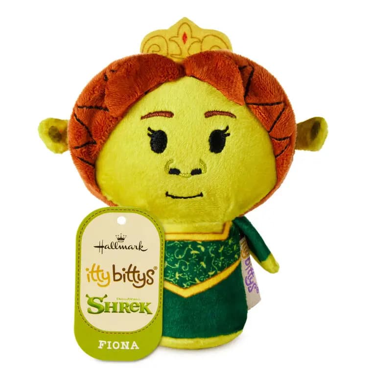 itty bittys Shrek Fiona Plush, 4" [3.75" W x 4" H x 2.25" D, Plush fabric., To clean, wipe with a damp cloth., 1KDD2303]