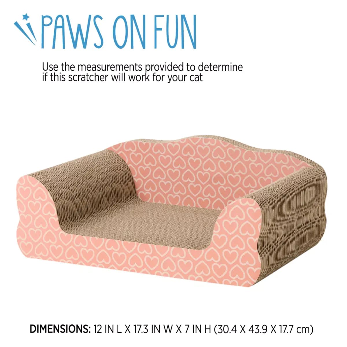 Whisker City® Couch Novelty Cat Scratcher 12x17.3x7in [Item Number 5368377, Brand Whisker City®, Includes 1 Scratcher, Intended For Cats]