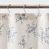 Botanical Floral Scallop Dorm Shower Curtain Blue - Threshold™ [72 Inches (H) x 72 Inches (W), 1.01 Pounds, Plain Weave]