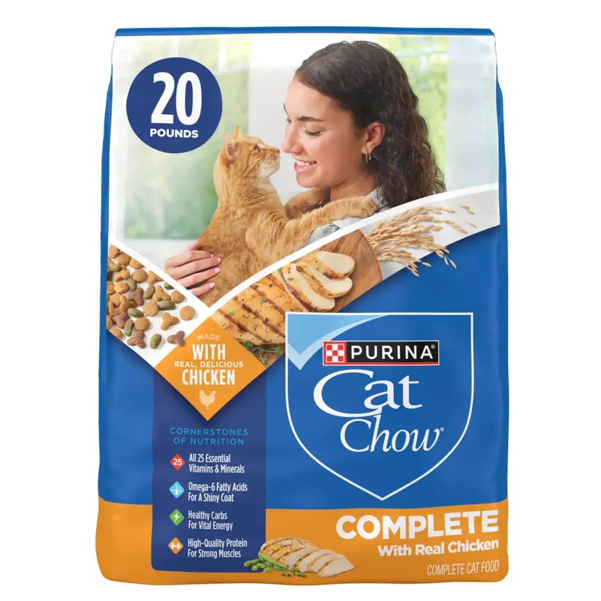 Purina® Cat Chow® Complete All Life Stages Cat Dry Food - Chicken [Species Cat, Brand Cat Chow Complete, Food Type Kibble, Crunchy, Breed Size All Breeds]