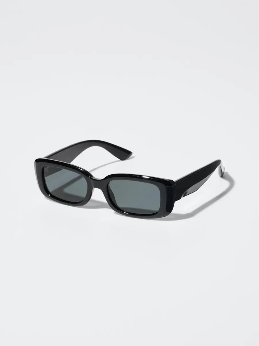 Uniqlo Rectangle Sunglasses Olive [Imported, UV400 lenses block approximately 99% of UV rays., OLIVE]