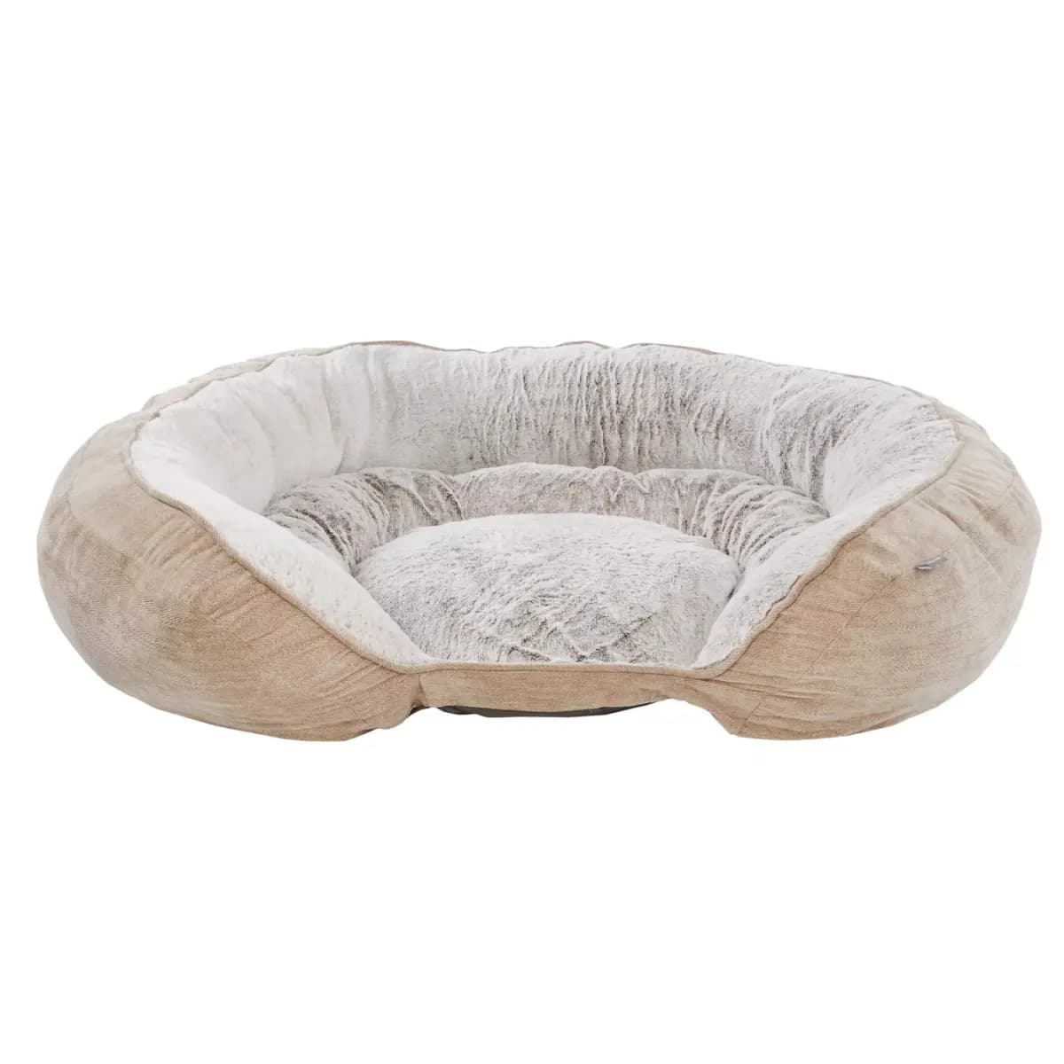 Top Paw® Orthopedic Premium Support Tan Oval Lounger Dog Bed, Large, Extra Large, 30Lx38W, 38Lx48W [Includes 1 Bed, Color Tan, Grey, Environment Indoors, Dimensions 38 in L x 48 in