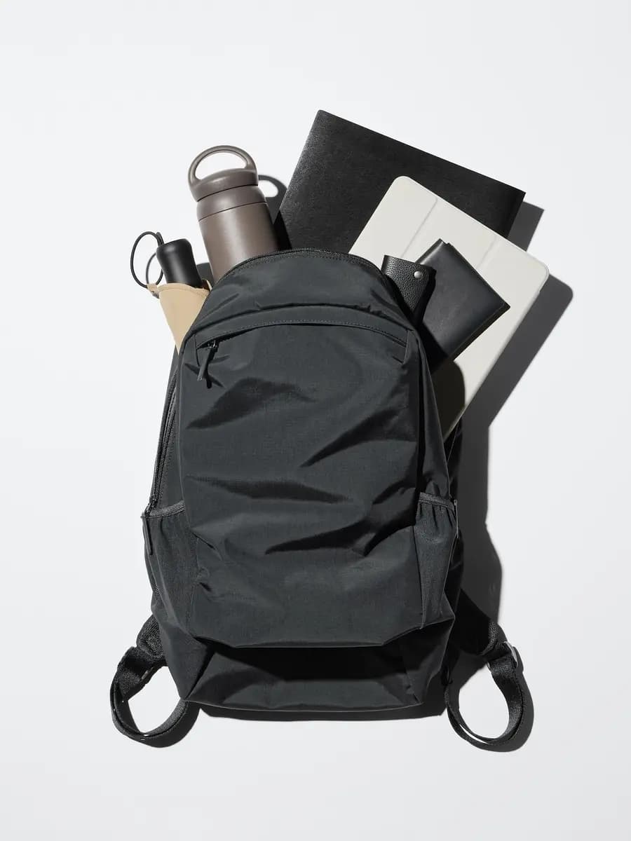 Uniqlo Utility Backpack Black [Imported, Do not wash, Do not dry clean, The front pocket has a key holder.]