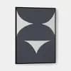 28"x36" Large Graphic Abstract Black Framed Sand Texture Canvas Wall Art - Threshold™ [6.38 Pounds, Polystyrene (Frame), Framed]