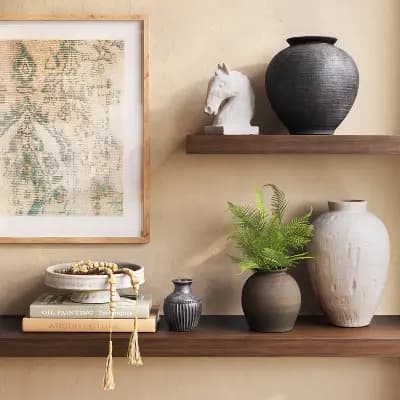 Threshold Medium Rustic Ceramic Vase - Thresholdâ„¢ [Ceramic, 2.97 Pounds, 7.56 Inches (H) x 7.44 Inches (W)]