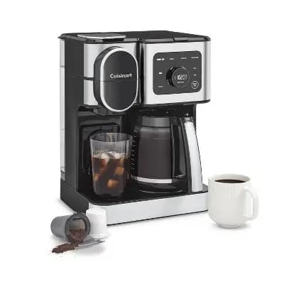 Cuisinart Coffee Center 2-in-1 12 Cup Carafe + Single Serve Coffee Maker Stainless Steel [15 Pounds, Plastic, Stainless Steel, Glass, 60 fl oz (US)]