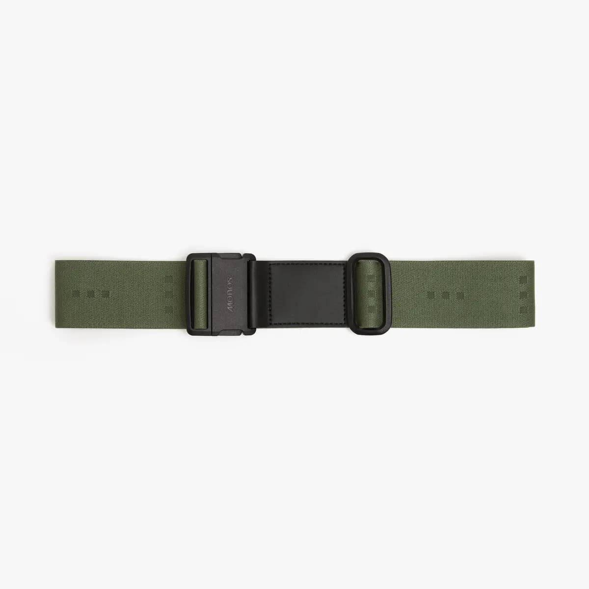 Monos Luggage Strap Olive Green [Recycled nylon side release buckle, Adjustable to fit all Monos luggage sizes, Ultra-microfibre vegan leather details]