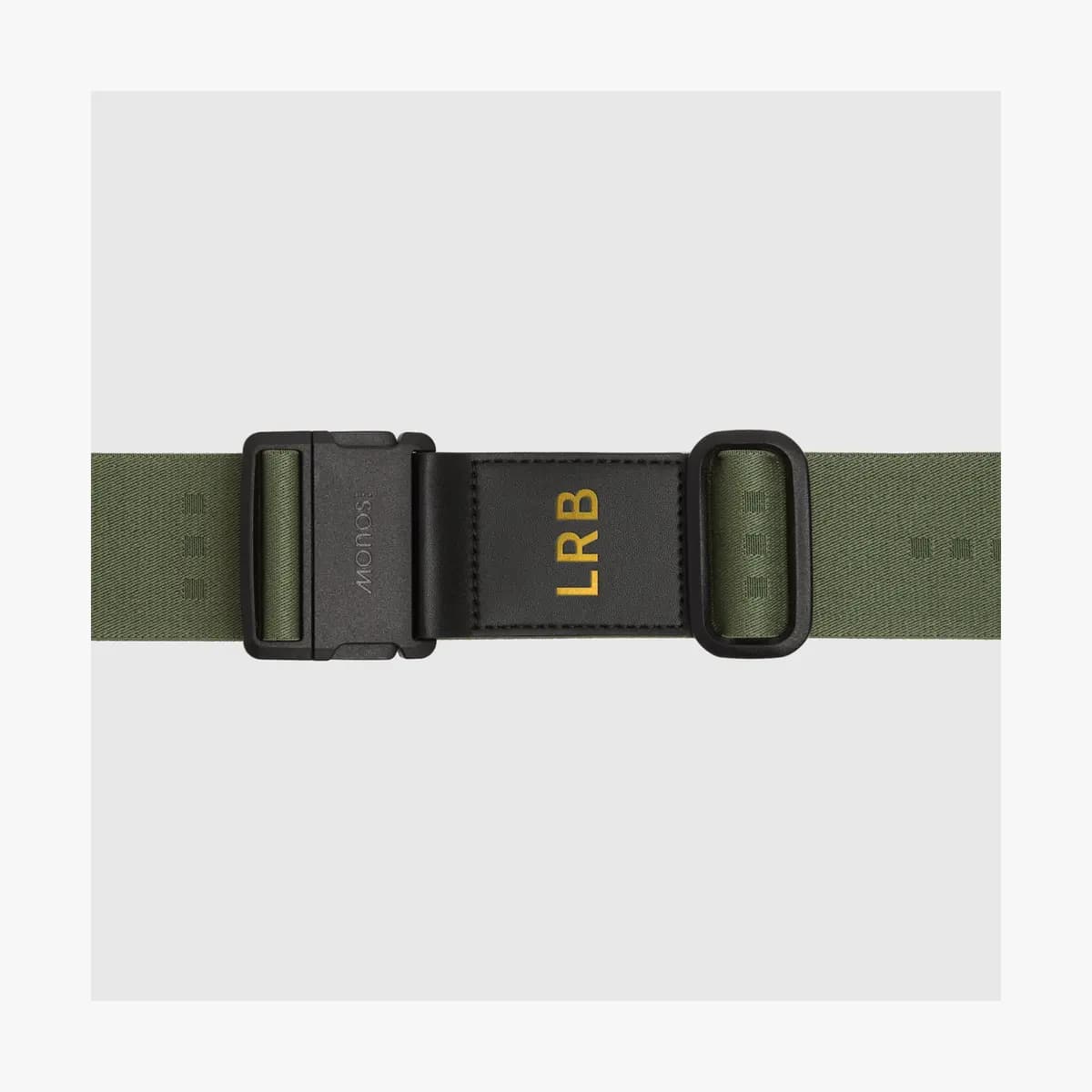 Monos Luggage Strap Olive Green [Recycled nylon side release buckle, Adjustable to fit all Monos luggage sizes, Ultra-microfibre vegan leather details]