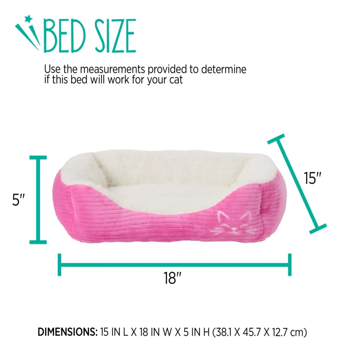 Whisker City® Pink Cuddler Cat Bed 15Lx18W [Brand Whisker City®, Includes 1 Cuddler Bed, Color Pink, White, Environment Indoors]
