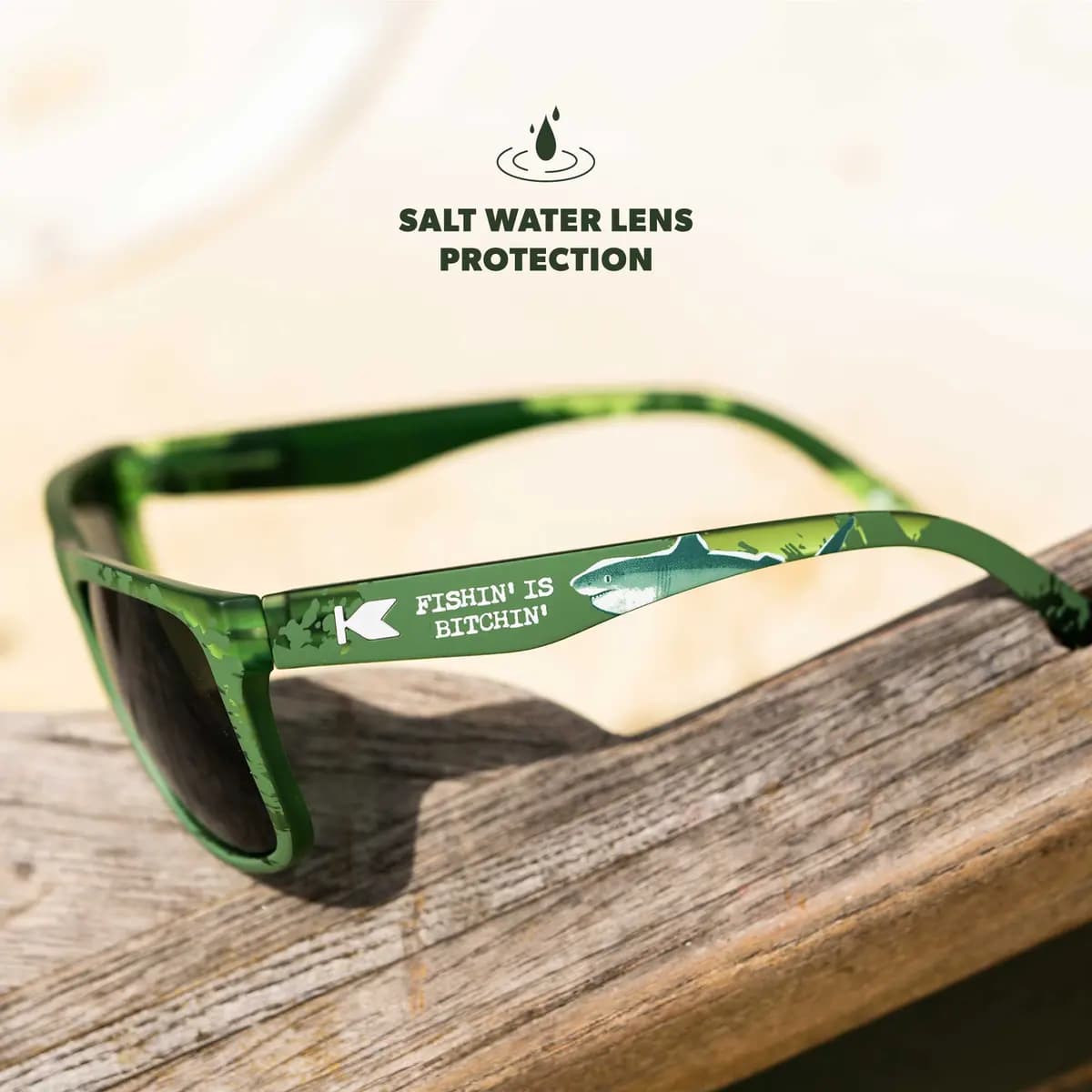 Knockaround Dogfish Head Torrey Pines Sport [Full UV400 eye protection, Green frame with Dogfish Head design, Matte finish]