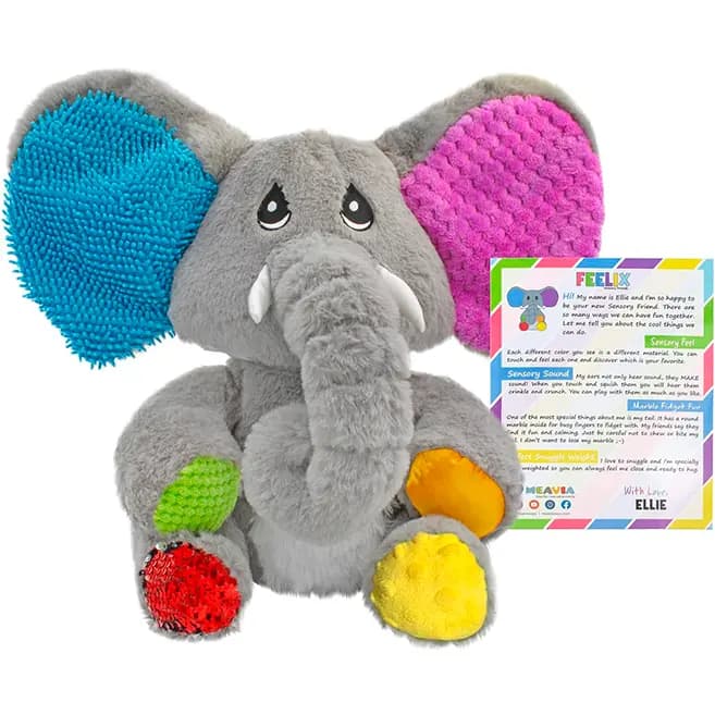 MEAVIA Toys Ellie - Weighted Sensory Elephant [12.25 x 10.5 x 11.75 inches, 3 years, China]