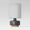 17"x9.5" Ceramic Table Lamp with Wood Base - Threshold™ [3.65 Pounds, Glazed, Saddle]