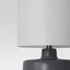 17"x9.5" Ceramic Table Lamp with Wood Base - Threshold™ [3.65 Pounds, Glazed, Saddle]